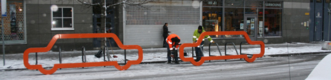 De nya cykelställen
