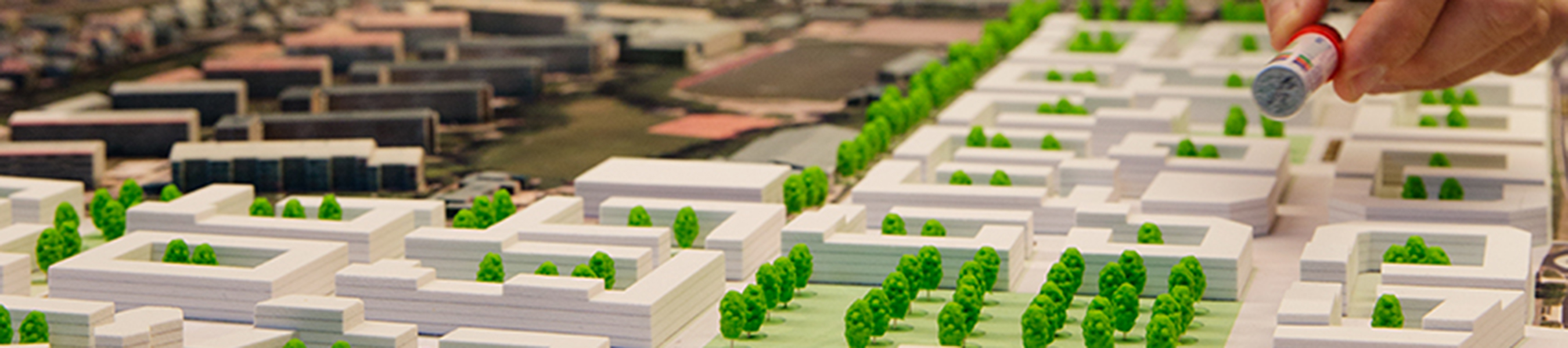 Modell över ett område i utveckling. Foto: Bojana Lukac